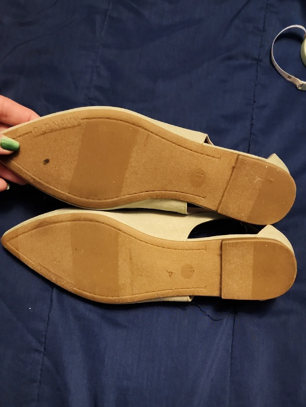 Old Navy Women's Pointed Slingback Flats in Sage Green - Picture 2 of 3